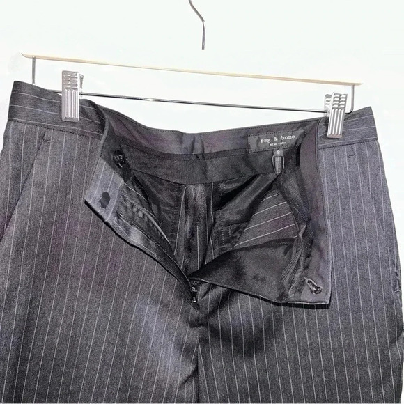 Rag  & Bone Grey Pin Poppy Pinstripe Pants - Picture 5 of 6